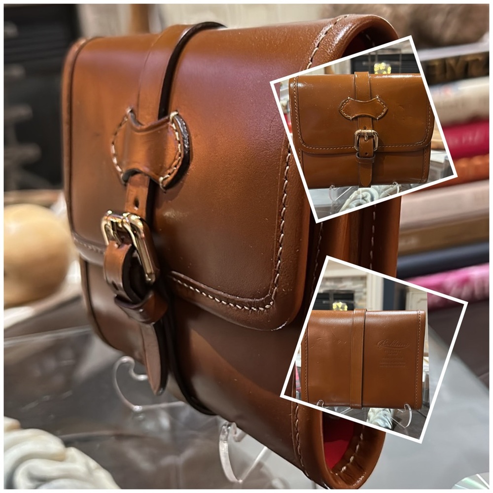*HOLD* BOLDRINI SELLERIA Genuine Florentine Vacchetta Leather Cosmetics Bag - Picture 2 of 16
